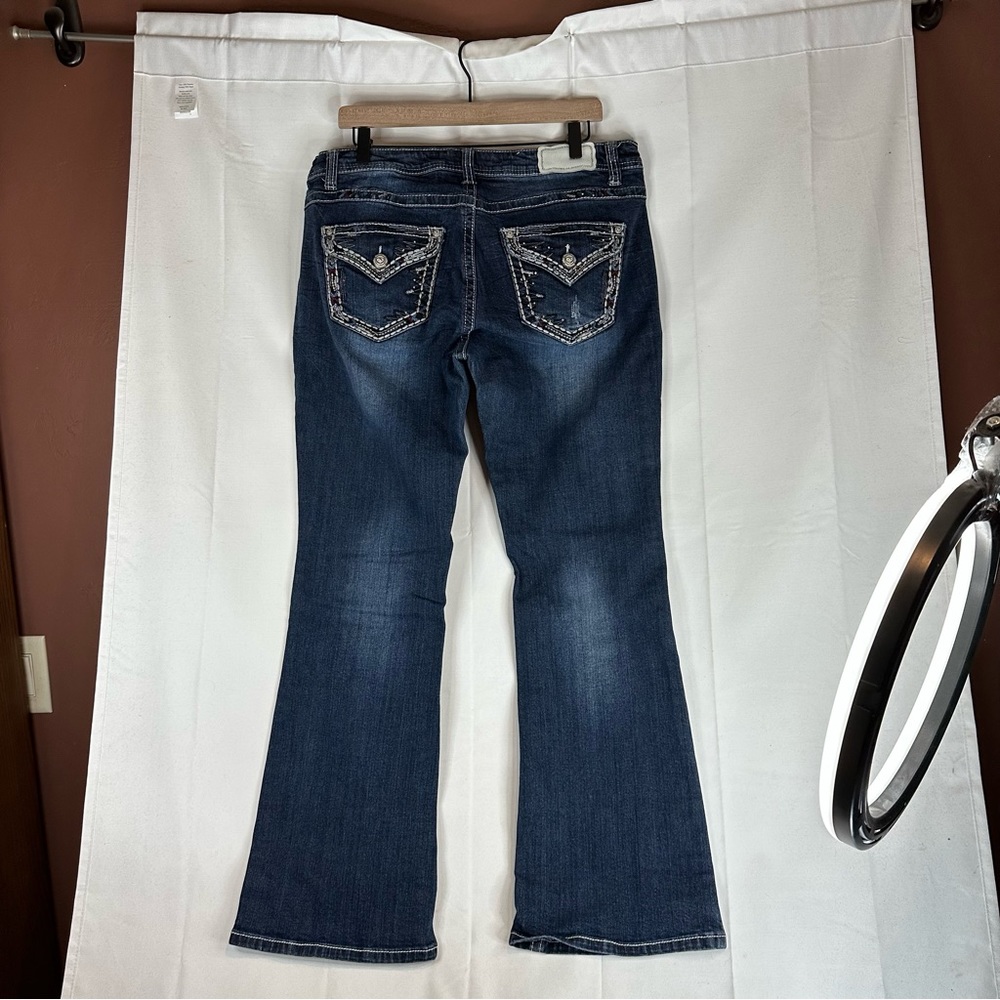 Dark Wash Women's Bootcut Jeans - Blue - Picture 8 of 15